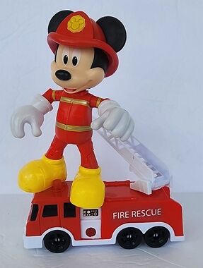 Mickey Mouse Fire Rescue Figure Toy With New Firetruck With Sound!